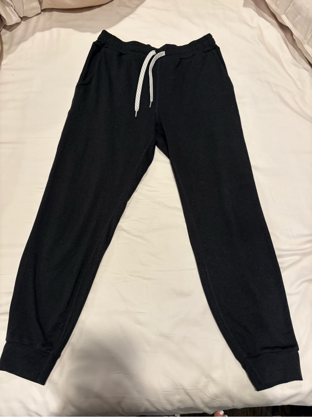 Vuori Black Jogger Pants with White Drawstring